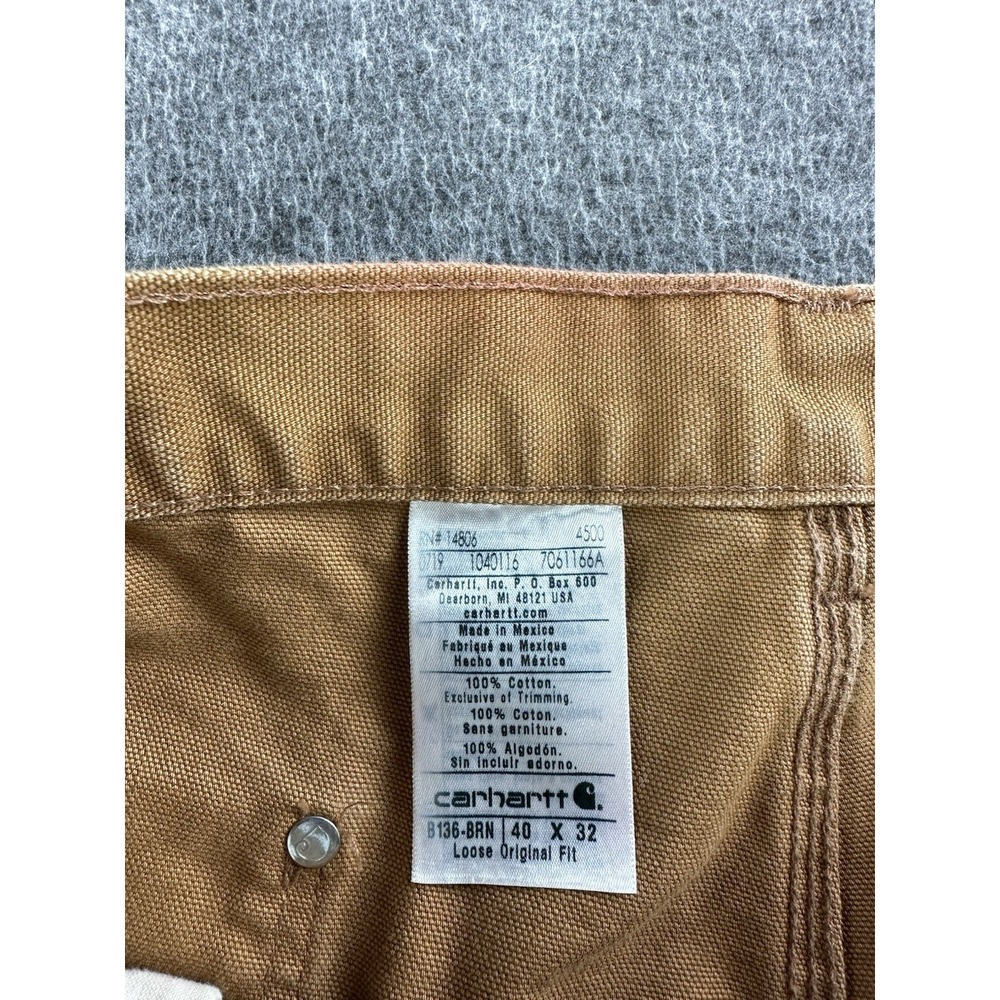 Carhartt Double Knee Cut Off Shorts Mens 40 Canvas Carpenter Workwear Streetwear - Picture 3 of 8